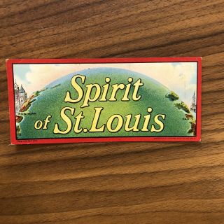 Old Antique Spirit Of St.  Louis Cigar Label - Flying Plane 1920s