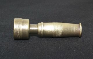 Vintage Old Solid Brass Garden Water Hose Small Attachment Spray Nozzle 11