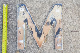 Vintage/Antique Wooden Shop Sign Letter M – 10 