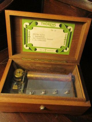 Vintage Thorens Switzerland Music Box 4 Christmas Songs No.  30 Great