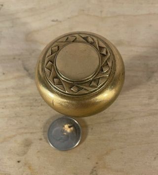 Antique Vtg Art Deco Bronze Doorknob Door Knob W/ Decorative Face