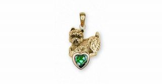 Westie Pendant Jewelry 14k Gold Handmade West Highland White Terrier Pendant Wt1