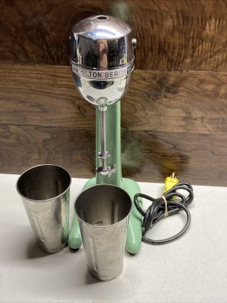 Vintage Hamilton Beach Milkshake Mixer Model 30 Jadite Green