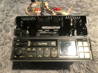 Vintage Alpine 7390 Radio And Cassette Deck With Housing