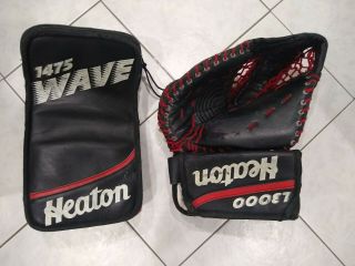 Heaton Goalie Blocker 1475 Wave L3000 Glove Full Right Vintage Hockey Ccm Vaughn