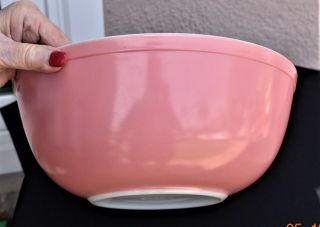 Vintage Pink Pyrex 4 Quart Large Size Mixing/nesting Bowl 404