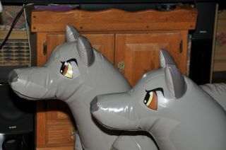 Balto Wolfdog Inflatable By G&g.  Eye Color Reversed Error Lifesize Sled Dog