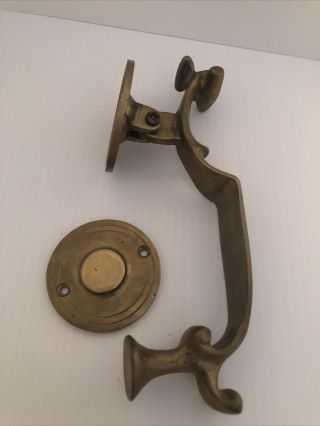 Vintage Brass Door Knocker 2 Piece 7” 2