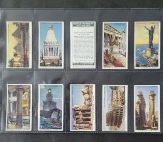 Cigarette Cards - Churchman - World Wonders Old & - Full Set - Ex