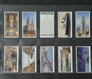 Cigarette Cards - Churchman - World Wonders Old & - Full Set - EX 3