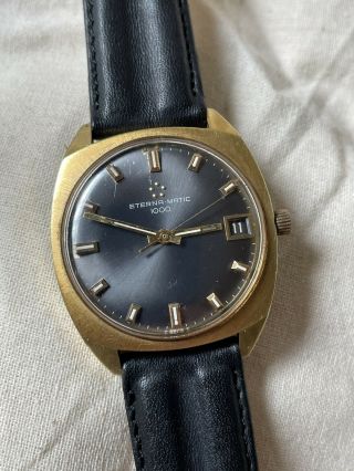 Vintage Eterna Matic 1000 Gold Plate Automatic Dress Watch