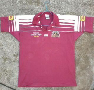 Vintage 90s Qld Queensland State Of Origin Jersey Mens Size 125cm Xxl/xxxl