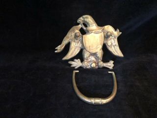 Vintage Brass Door Knocker American Eagle Motif Inc Mounting Screws