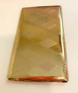 Vintage Elgin American Elongated Gold Tone Cigarette Case