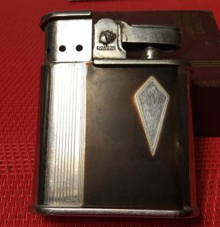 Vintage Ronson “whirlwind “ Lighter W/ Box And Paperwork And Plastikit