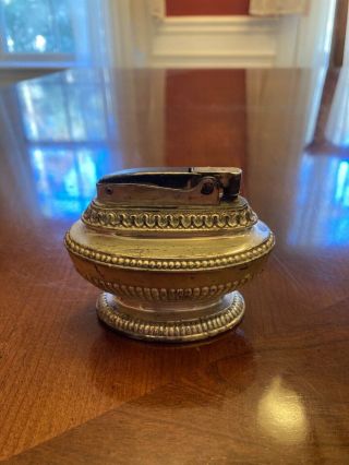 Vintage Silver Plated Ronson Queen Anne Table Lighter 1936