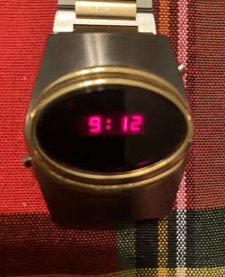 Near Vintage Microsonic Led Watch For Hughes Aircraft Module.  Swiss Made