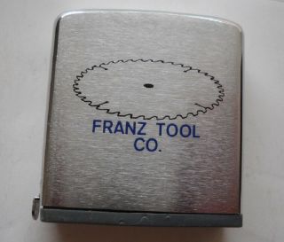 Vintage Zippo Advertising Tape Measure - Franz Tool Co.