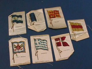 7 Egyptienne Straights Cigarettes Country Flag Silks N.  Y.  Tobacco Factory