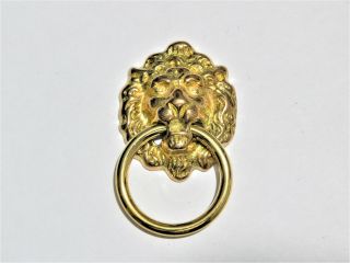 Lions Head Solid Brass Ring Pull For Drawers And Doors Cabinets