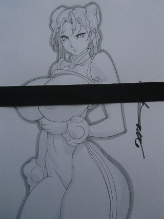 Chun Li Street Fighter Cps2 Girl Sexy Busty Sketch Pinup - Daikon Art