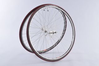 Vintage Campagnolo Wheelset Mavic Ma40 Rims 700c Clincher Freewheel Qr Rim Brake