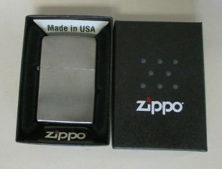 2015 Zippo Lighter 207 Regular Street Chrome Full Size Plain Never Fired