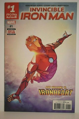 Marvel Invincible Iron Man 1 Riri Williams Ironheart - 1st Print Bendis Story