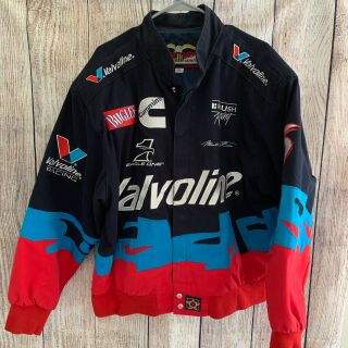 Vintage Jh Valvoline Size Xl Racing Jacket 90s Nascar Mark Martin Jeff Hamilton
