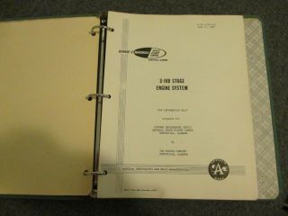 1968 Nasa - Boeing Apollo/saturn V (s - Ivb Stage) Engine System,  Gnd Support Manuals