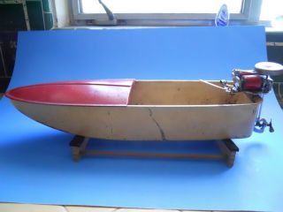 All Vintage Lepage Toy Electric Outboard Motor,  Plus Boat & Battery Box