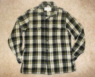 Vtg Cc Filson Heavy Plaid Cotton Thick Blanket Work Shirt Jacket L Made In Usa