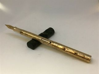 Vintage Wahl Fountain Pen,  14k Flex Nib,  Gold Filled Body.