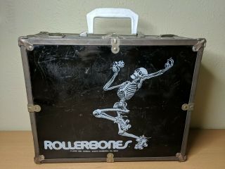 Vintage Rollerbones 1980 Speed Skate Black Case Box Rare Roller Bones Ships Fast