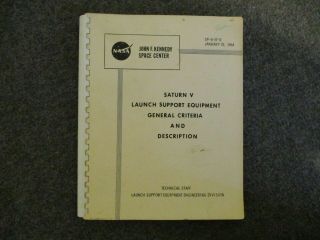 1964 Nasa Ksc Apollo Saturn V Launch Support Equipment W/ Foldouts Sp - 4 - 37 - D