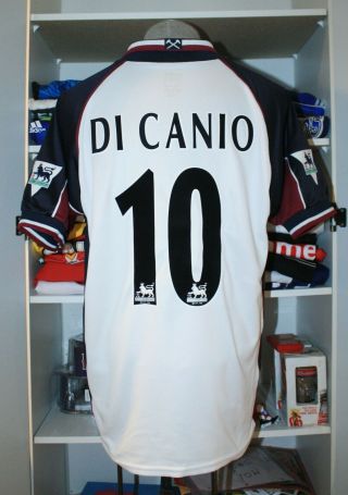 Vtg Fila West Ham United Soccer Jersey Football Shirt Di Canio Maglia 2002 2003