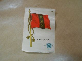 1916 Uruguayan Cigarrillos Londres Cigarrette Silk Card Amsterdam Flag