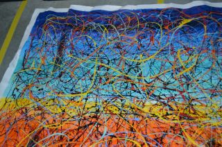 Maitreyii Vintage Beauty 15 Abstract Drip Oil Painting Jackson Pollock Style 64 