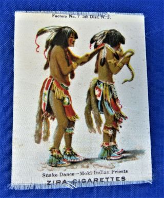Snake Dance Native American Moki Indian Tobacco Silk Zira Cigarettes About 1910