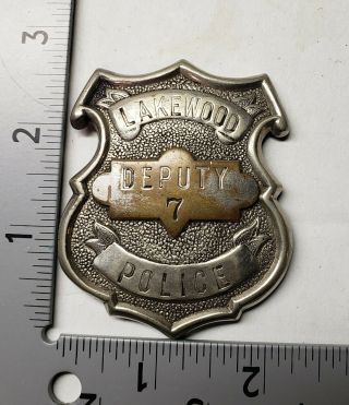 Obsolete Antique Deputy Police Badge