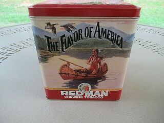 Vintage1992 Limited Edition Red Man Chewing Tobacco Tin Native American Indian