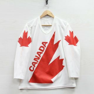 Vintage Team Canada Cup Ccm Maska Hockey Jersey Size Medium White