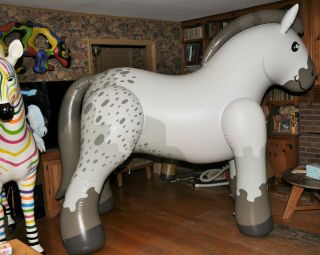 Inflatable Belgian Draft Horse,  7 - Feet Tall.  Real Puffypaws Gen 2.  Toy/display