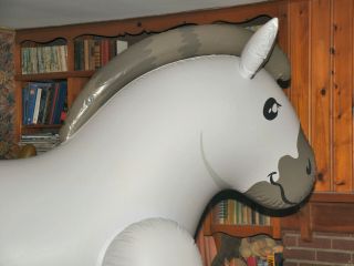 INFLATABLE BELGIAN DRAFT HORSE,  7 - FEET TALL.  REAL PUFFYPAWS GEN 2.  TOY/DISPLAY 2