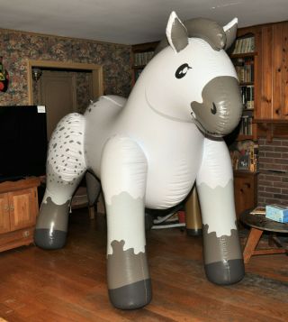 INFLATABLE BELGIAN DRAFT HORSE,  7 - FEET TALL.  REAL PUFFYPAWS GEN 2.  TOY/DISPLAY 3