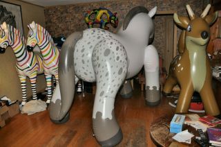 INFLATABLE BELGIAN DRAFT HORSE,  7 - FEET TALL.  REAL PUFFYPAWS GEN 2.  TOY/DISPLAY 6