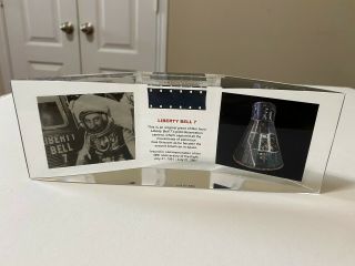 Gus Grissom Liberty Bell 7 Flown Filmstrip Lucite,  W/ - Last One
