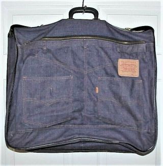 Vintage Levi Strauss Blue Denim Jeans Pants Custom Suitcase Levi’s Luggage Rare