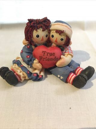 Enesco Figurine - Raggedy Ann & Andy Figurine - " True Friends " - 801267 Great