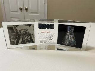 Gus Grissom Liberty Bell 7 Flown Filmstrip Lucite In,  W/